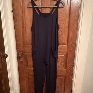 Zyia Navy Newport Downtime Jumpsuit NWT